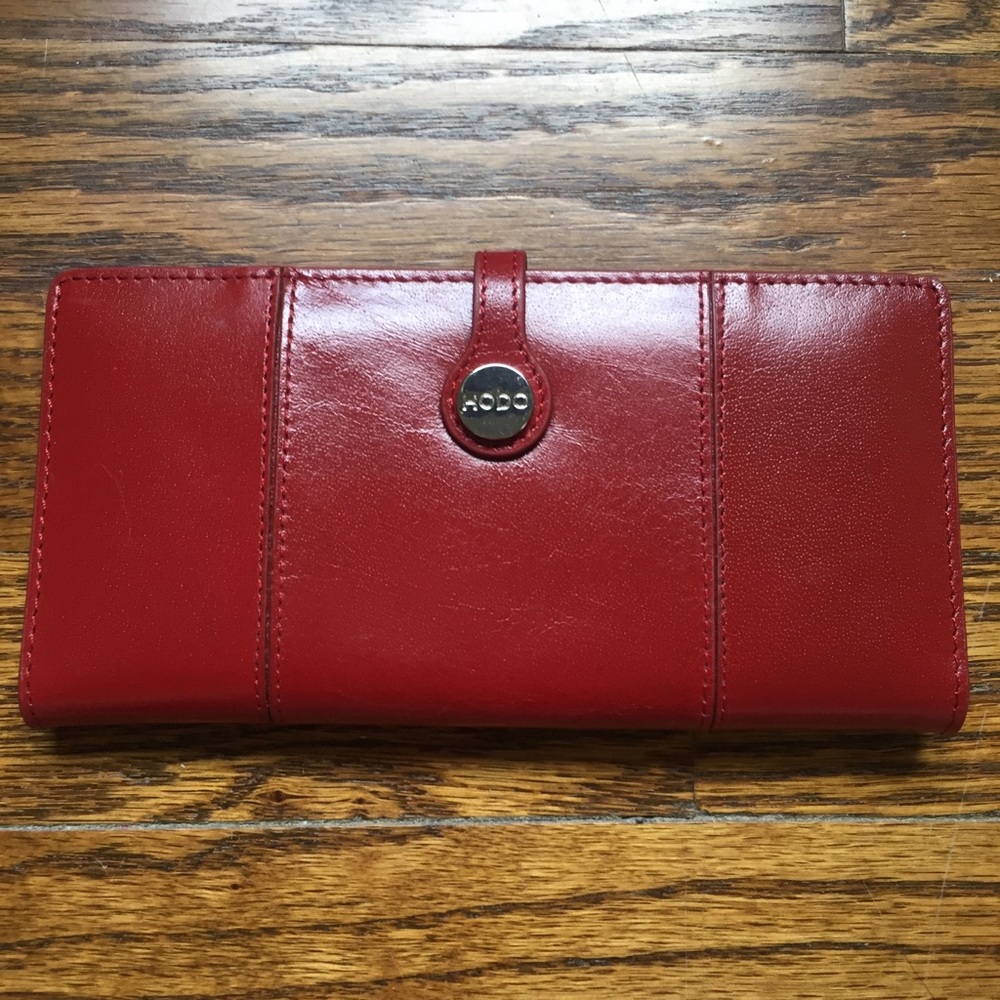 NWOT Red Leather Hobo Wallet